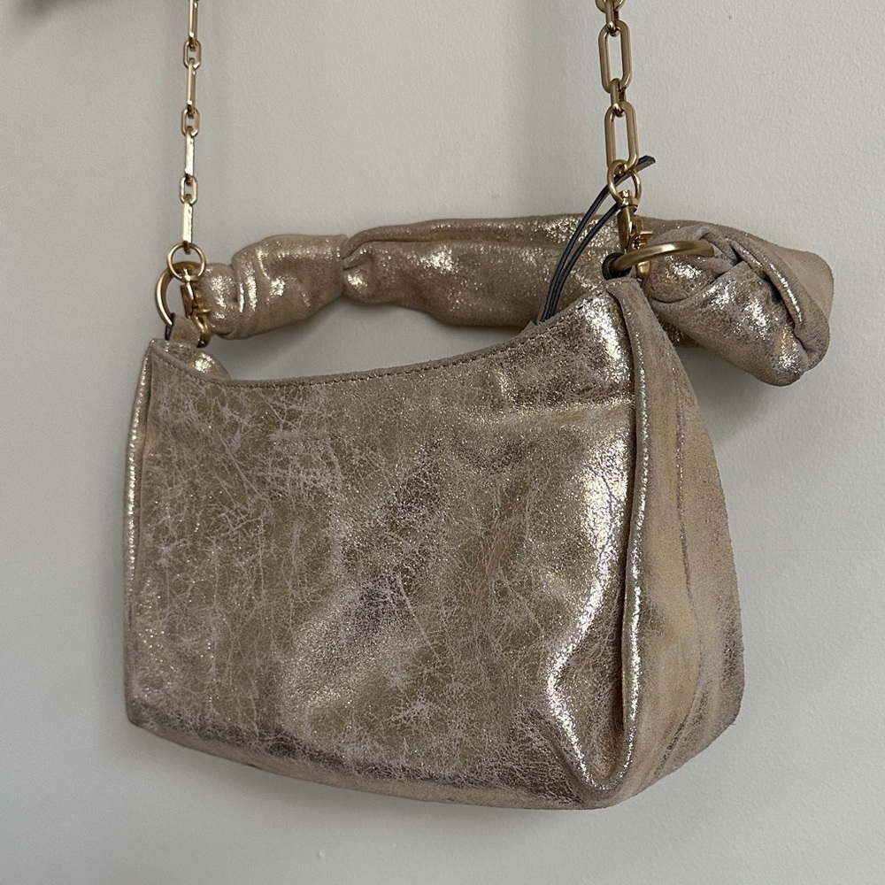 ANTONIO MELANI Gold Metallic Shoulder Bag